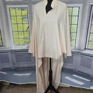 SHEIN Cream High-Low Blouse